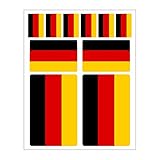 Generisch 10 Stück Deutschland Aufkleber Flaggen Set | Sticker Germany...