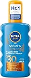 NIVEA SUN Schutz & Bräune Sonnenspray LSF 30 (200 ml), Sonnencreme mit...