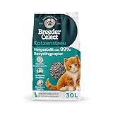 Breeder Celect Natürliches Katzenstreu (30L) - 99% Recyclingpapier, Saugfähige...