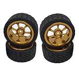 F Fityle 4 Stück Reifen, Rennreifen, 1/14 RC Truck Rad Gummireifen für 144001...