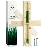 NORDHOLZ® Sauna Sanduhr 15 Minuten aus 100% nordischer Fichte - Glas robust &...