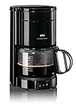 Braun Kaffeemaschine KF 47 BK - Filterkaffeemaschine mit Glaskanne für...