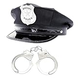 JZK Party Dress Up Polizei Hut und Handschellen für Erwachsene Männer Frauen...