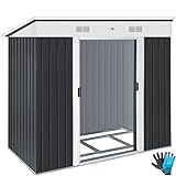 KESSER® - Gerätehaus L Metall 3,4 m³ mit Fundament | 196x122x180 cm | 2X...