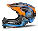 ROCKBROS Kinderhelm Integriert Fahrradhelm Kinder Jugend Fullface Helm mit...