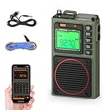 Raddy RF75A APP Control Kurzwellenradio, tragbarer AM/FM/VHF/SW-Empfänger mit...