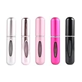 HUATEEN 5 Stück 5ml Mini Parfümzerstäuber, Parfüm Abfüller, Reise Gadgets,...