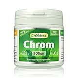 Chrom, 500 µg, hochdosiert, 180 Tabletten - gut für den Blutzuckerspiegels und...