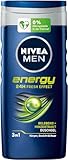 NIVEA MEN Energy Duschgel (250 ml), pH-hautneutrale Pflegedusche mit...