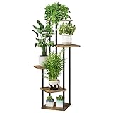 VASZOLA 5-Tier Hölzern Blumenregal Pflanzenregal, Mehrstöckig Blumenständer...