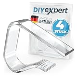 DIYexpert 4er Set Tischtuchklammern für Tischplatten bis 45 mm aus Kunststoff...