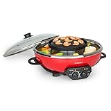 Klarstein Szechuan - Hot Pot und Grillplatte, Hot Pot Topf Volumen: 5 Liter, Hot...