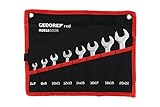 GEDORE red Doppelmaulschlüssel Satz, Set 8-tlg, SW 6-22 mm, metrisch, kurz,...