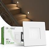 ALUSSO® 6er Set LED Treppenbeleuchtung 230V Dimmbar 3CCT Warmweiß Neutralweiß...