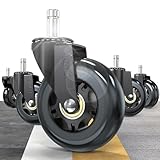 HOLKIE Bürostuhl Rollen 10x22 mm Schwarz Ersatzrollen für 1KEA-Stühle...