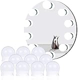 Daover 10 Led Spiegelleuchte, Hollywood Spiegel Beleuchtung 10 Dimmbar 7000K...