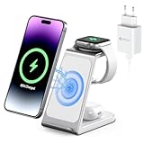 3 in 1 Wireless Charger,15W Ladestation Apple Watch und iPhone Inductive...