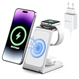 3 in 1 Wireless Charger,15W Ladestation Apple Watch und iPhone Inductive...