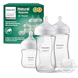 Philips AVENT Babyflaschen aus Glas, Geschenkset für Neugeborene – 3...