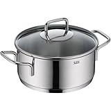 Silit Extra Cook, Bratentopf 20 cm mit Glasdeckel, Innenskalierung, breiter...