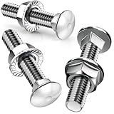 SWTYExt 25 Stück Schlossschrauben M6X40mm Schloßschrauben Flachkopfschrauben...