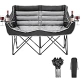 Meulbaty Doppelt Campingstuhl Faltbar, 270KG Belastbar Schwerlast Klappbar...