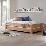 WOODLIVE DESIGN BY NATURE Massivholz Gästebett Stapelbett Twin in Kernbuche...