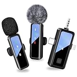 4-in-1 Kabelloses Lavalier Mikrofon für iPhone/Android,Handy mikrofon, Mini...