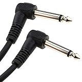 6,35 mm 90 Grad Rechts Abgewinkelt Klinkenstecker Audio Mono Gitarren Kabel 2 m...