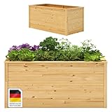 STEELSØN Theemin Hochbeet Lärchenholz 180x90x80 cm, Pflanzkübel aus Holz...