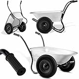 GARDEBRUK® Schubkarre 2 Rad 150kg 100L Stahlfelge 2 Luftreifen Autoventil...