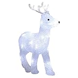 DEUBA® LED Acryl Figur Hirsch 32cm Außen Innen IP44 Weihnachten Weihnachtsdeko...