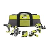 RYOBI 18V ONE+ 8-tlg. Akku-Combo-Kit RCK184O-242SZL, Schlagbohrschrauber,...