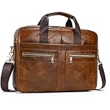 newsbirds 15.6 Zoll Herren Laptoptasche Leder Aktentasche Umhaengetasche...