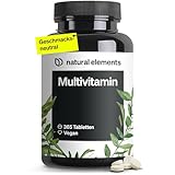 Multivitamin – 365 vegane Tabletten – Jahresvorrat – wertvolle Vitamine...