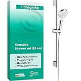 hansgrohe Crometta - Duschset mit Duschkopf (2 Strahlarten), Duschschlauch (1,60...