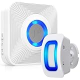 Fosmon Bewegungsmelder Alarm Klingel, Durchgangsmelder Funk PIR Bewegungssensor...