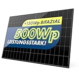 Solarpanel 500W Bifazial Glas-Glas PV-Module mit 2x2mm Glas, modernster n-Type...