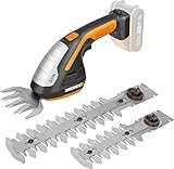 WORX WG801E.9 - Akku Gras- und Strauchschere 20V PowerShare, 3-in-1 Schere mit...