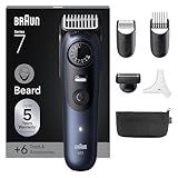 Braun Barttrimmer Series 7, Elektrischer Bartschneider Herren mit 6...