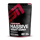 ESN Massive Weight Gainer, Vanilla Ice Cream, 4 kg, ideal für die Massephase,...
