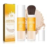 EONFAVE Mineral Sonnenschutz Puder, 2 Stück SPF 50 Sunscreen Setting Powder,...