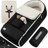 MONZANA® Fußsack Kinderwagen & Buggy – Kuscheliger Winterfußsack für Baby,...