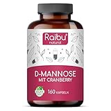 Raibu D-Mannose Kapseln mit Cranberry - 2100 mg D Mannose pro Tagesdosis - 160...