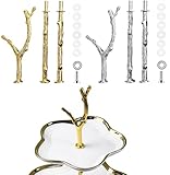 BetterJonny 2 Set Etageren Stangen, Etagere Bausatz Metallstangen Etagerenhalter...