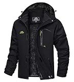 TACVASEN Herren Winterarbeitsjacken Outdoorjacke Snowboardjacke Warme Verdickete...