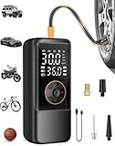 Elektrische Luftpump mit Akku, 150 PSI Luftpumpe für Fahrradpumpe, Tragbar Mini...