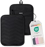 Bellphany 2er Set rutschfeste Silikon Topflappen - Topfhalter zum Kochen &...