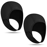Qezodsx 2 StüCke Neopren Taucher Haube Neoprenanzug Hauben Kappe Badekappen mit...