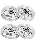 QWORK® 95 mm seilrolle, umlenkrollen, aluminiumlegierung, bär 300 kg, für...